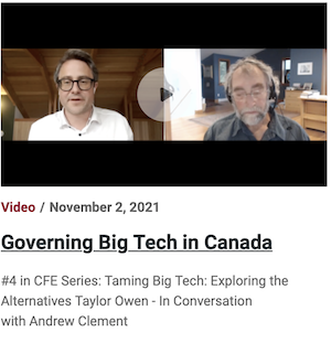 Governing Big Tech in Canada
